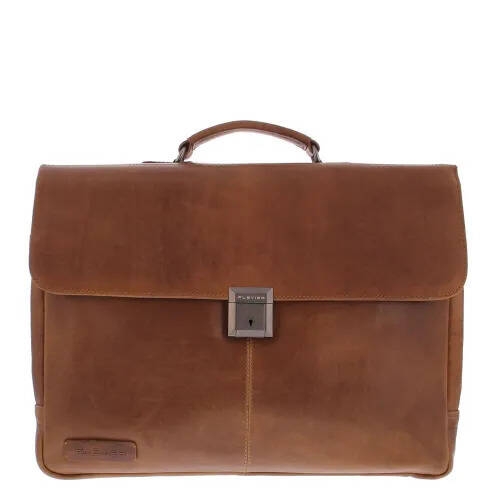 Travelbags Plevier navigator decca aktetas 2 vaks 17.3 bruin aanbieding
