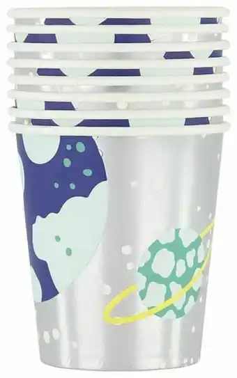 HEMA HEMA Papieren Bekers 220 Ml - Zilver - 8 Stuks aanbieding