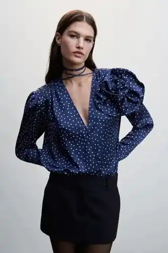 ZEB Mango blouse - blauw aanbieding