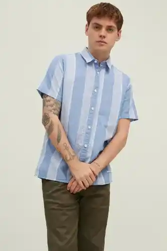 ZEB Core by jack & jones hemd - blauw aanbieding