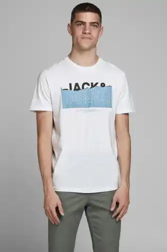 ZEB Core by jack & jones t-shirt - wit aanbieding