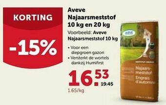 AVEVE Aveve najaarsmeststof aanbieding