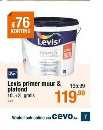 Cevo Levis Primer Muur & Plafond aanbieding