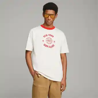 Puma x rhuigi graphic t-shirt voor heren, pristine