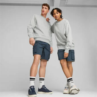 Puma Puma mmq sweatshirt met ronde hals voor heren, grijs aanbieding