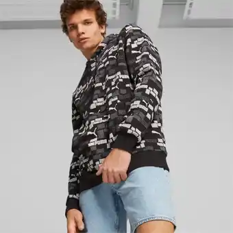 Puma Puma ess+ logo lab hoodie voor heren, zwart aanbieding
