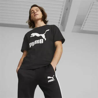 Puma Puma classics logo t-shirt heren, zwart aanbieding