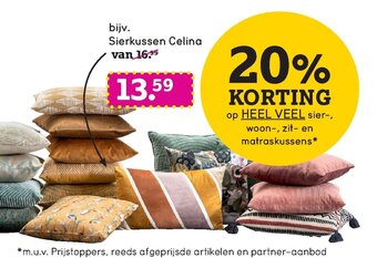 Leen Bakker Sierkussen Celina aanbieding