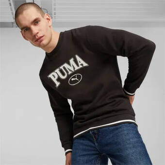 Puma Puma squad sweatshirt met ronde hals voor heren, zwart aanbieding