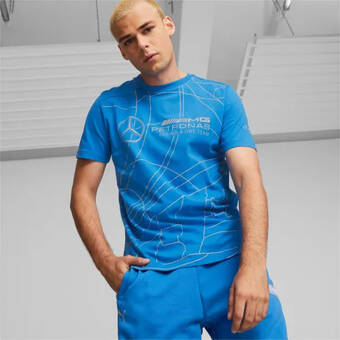 Puma Puma mercedes-amg petronas motorsport statement t-shirt voor heren, blauw aanbieding