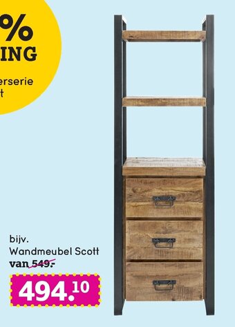 Leen Bakker Wandmeubel Scott aanbieding