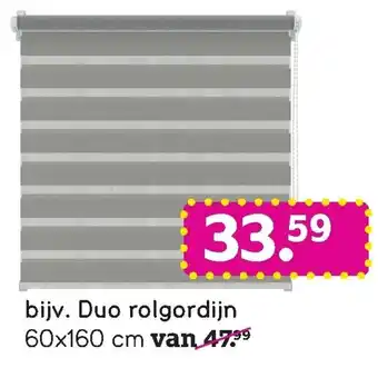 Leen Bakker Rolgordijn Duo 60*160cm aanbieding