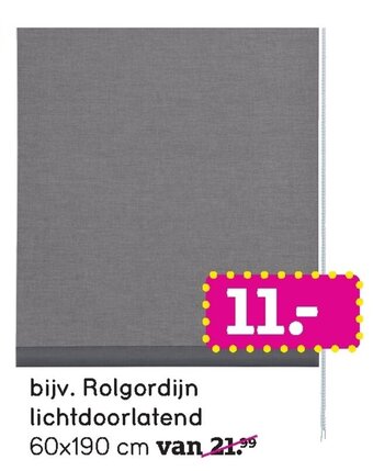 Leen Bakker Rolgordijn Lichtdoorlatend 60*190cm aanbieding