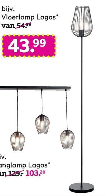 Leen Bakker Vloerlamp Lagos aanbieding