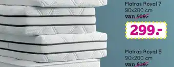Leen Bakker Matras Royal 7 90x200cm aanbieding