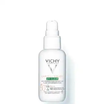 Vichy capital soleil uv-clear daily sun protection spf50+ with salicylic acid for blemish-prone skin 40ml