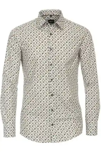 Overhemden.com Venti modern fit overhemd wit, motief aanbieding