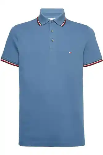Tommy hilfiger slim fit polo shirt korte mouw blauw
