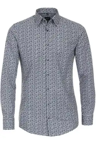 Overhemden.com Venti modern fit overhemd blauw, motief aanbieding