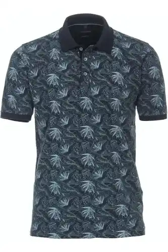 Casa moda casual fit polo shirt korte mouw blauw