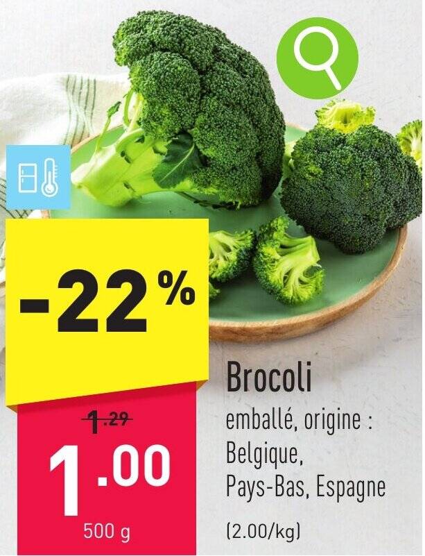 Brocoli 500 g promotie bij ALDI