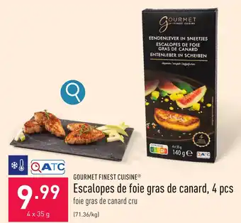 ALDI Escalopes de foie gras de canard, 4 pcs aanbieding