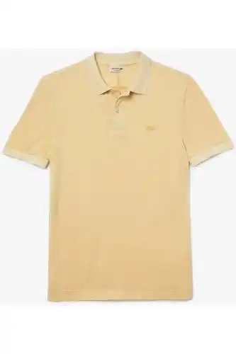 Overhemden.com Lacoste regular fit polo shirt korte mouw geel aanbieding