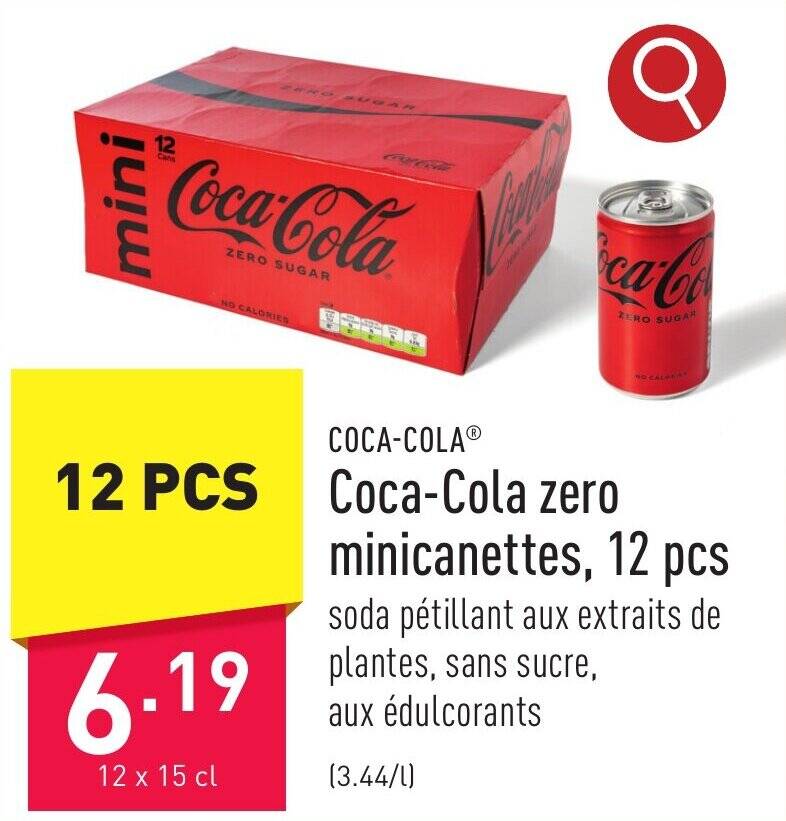 CocaCola zero 12 pcs promotie bij ALDI