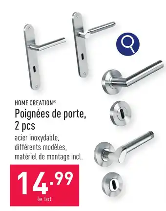 ALDI Poignées de porte, 2 pcs aanbieding