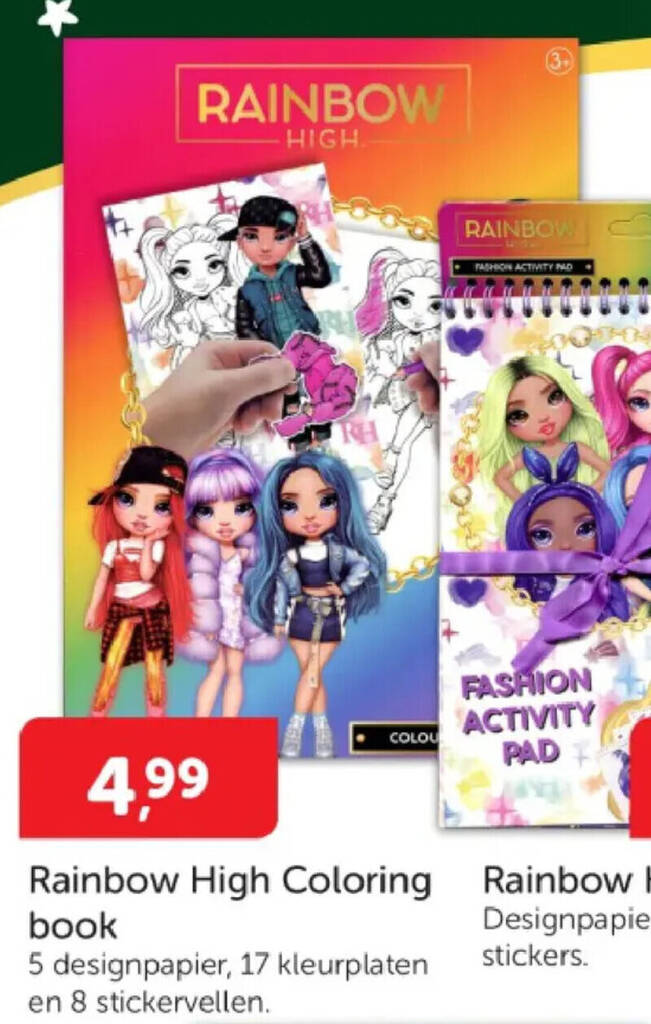 Rainbow High Coloring book promotie bij Boekenvoordeel