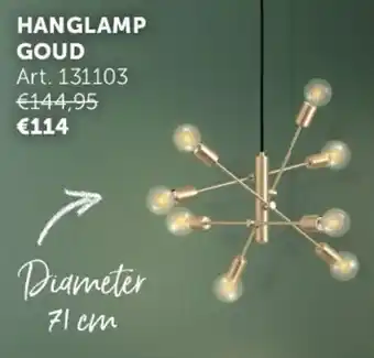 Zelfbouwmarkt HANGLAMP GOUD aanbieding