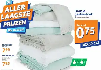 Action Boucle gastendoek 30x50cm aanbieding