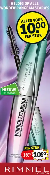 Kruidvat Geldig op alle wonder'range mascara aanbieding