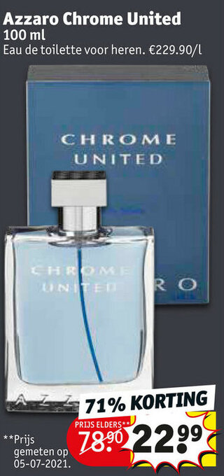 Kruidvat Azzaro chrome united 100ml aanbieding