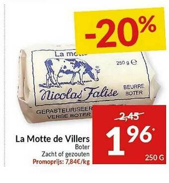 Intermarché La Motte De Villers Boter aanbieding