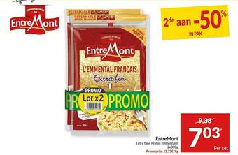 Intermarché Entremont Extra Fijne Franse Emmentaler aanbieding