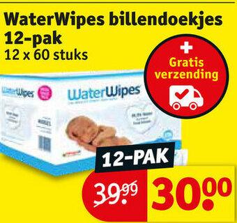 Kruidvat Waterwipes billendoekjes 12-pak aanbieding