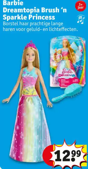 Kruidvat Barbie dreamtopia brush 'n sparkle princess aanbieding