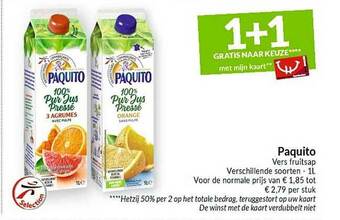 Intermarché Paquito Vers Fruitsap aanbieding