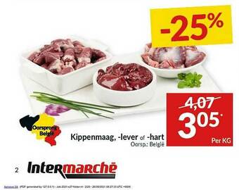 Intermarché Kippenmaag, -lever Of -hart aanbieding
