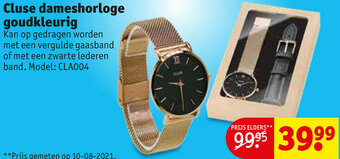 Kruidvat Cluse dameshorloge goudkleurig aanbieding