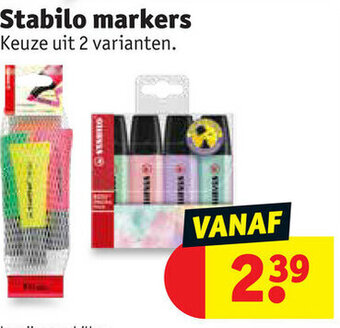 Kruidvat Stabilo markers aanbieding