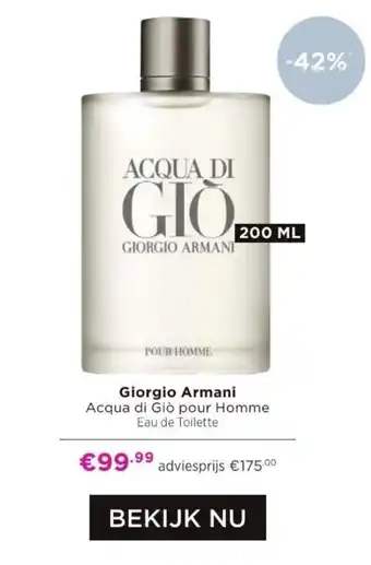 ICI PARIS XL Giorgio Armani Acqua di Giò pour Homme 200 ml aanbieding