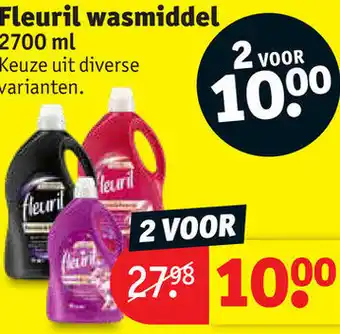 Kruidvat Fleuril wasmiddel 2700ml aanbieding