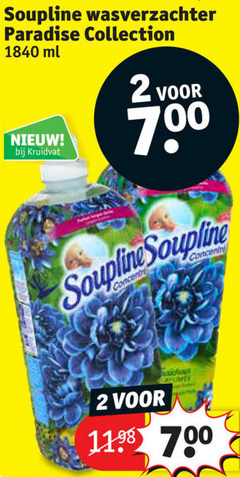 Kruidvat Soupline wasverzachter paradise collection 1840ml aanbieding