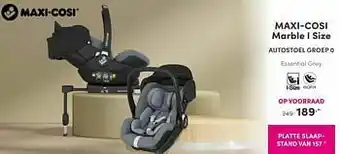 Baby & Tiener Maxi-cosi marble i size autostoel groep 0 essential grey aanbieding