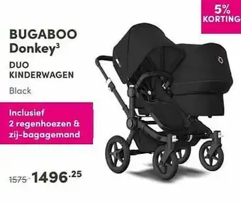 Baby & Tiener Bugaboo donkey3 duo kinderwagen black aanbieding