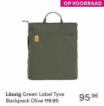 Baby & Tiener Lässig green label tyve backpack olive aanbieding