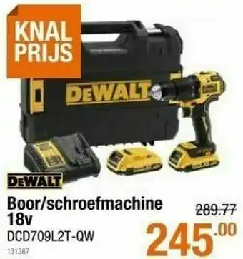 Dewalt boor-schroefmachine 18v dcd709l2t-qw