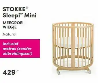Baby & Tiener Stokke sleepi™ mini meegroei wiegje natural aanbieding